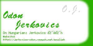 odon jerkovics business card